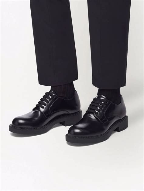 prada derby shoes womens uk|prada men's lace up shoes.